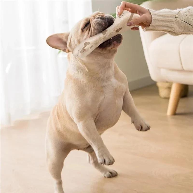 Bone Dog Toy Pet Bite Resistant Plush Puppy Squeaky Toy Squeaky Sound Funny Toy For Dogs Molar Chew Toys Dog Accessories