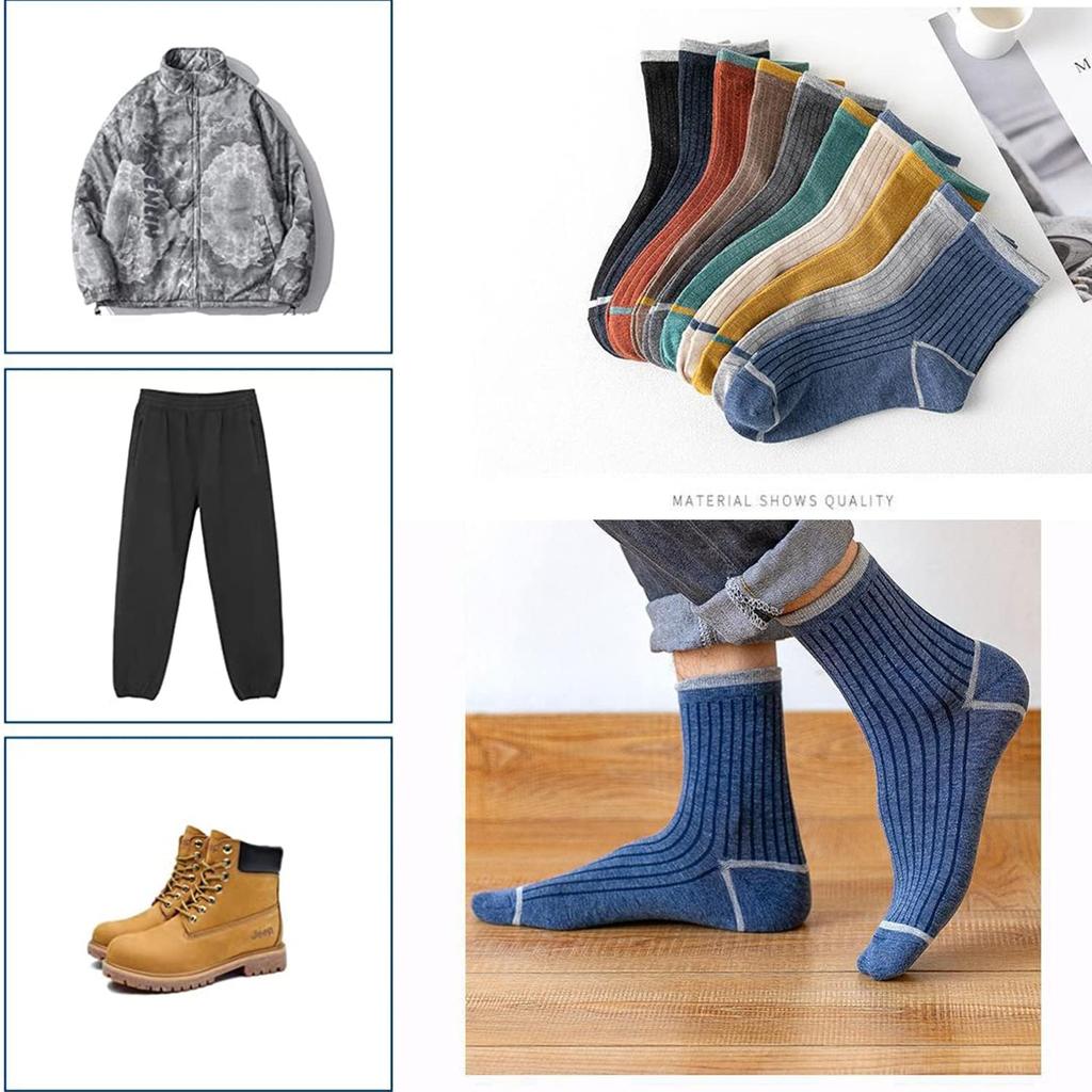 Xiyaoer Sommar Premium Sport Färgstarka Vardagliga Affärs Crew Stilfulla och Storlekar Fria Herrstrumpor, Bomull, 10-pack, Strumpor, Strumpor, Strumpor, Herrstrumpor,