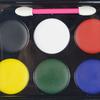 6-Color Face Paint Palette Red White Blue Black Green Yellow Body Painting Makeup Water-Based Highly Pigmented Hypoallergenic Artist Palette