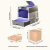 Extra-Large Fully Enclosed Cat Litter Box with Drawer and Anti-Splash Design