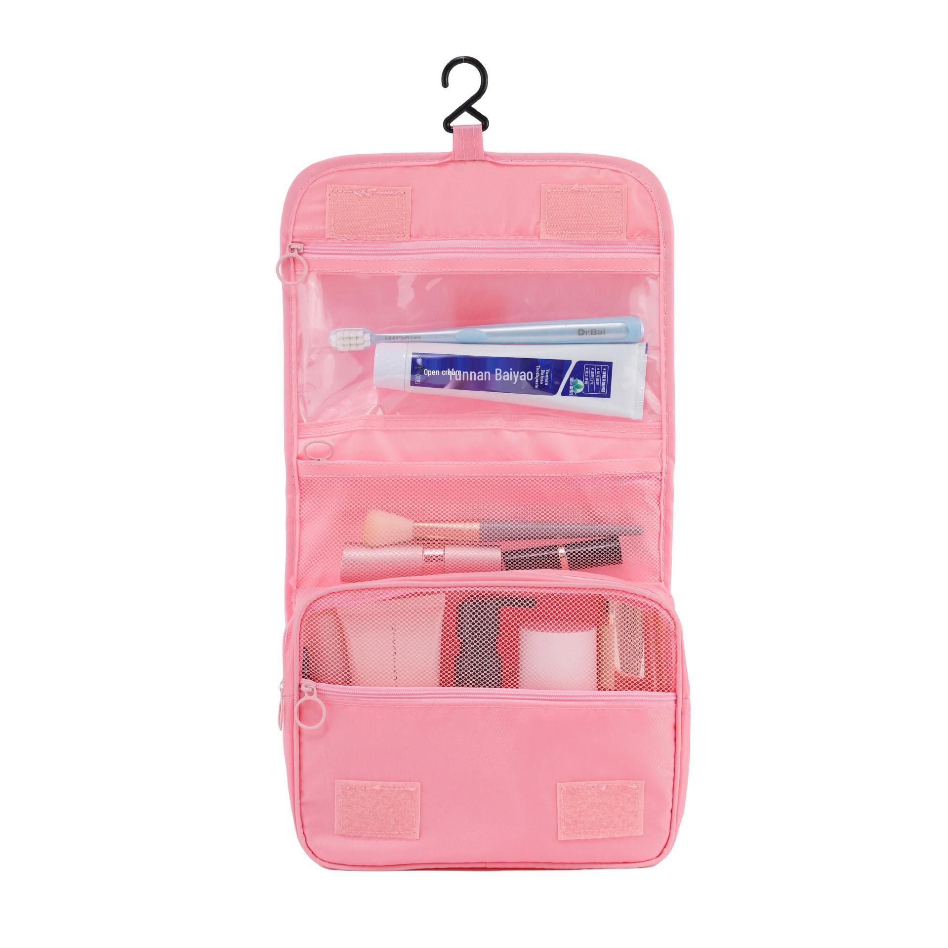 Frosted Cationic Hanging Toiletry and Makeup Bag
