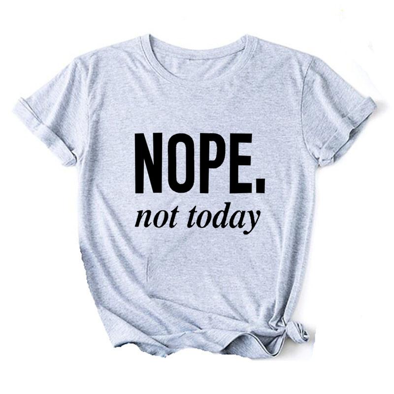 Women Nope Not Today 90S Black Graphic T Shirt Girl Harajuku 90S Black Clothes Female Graphic