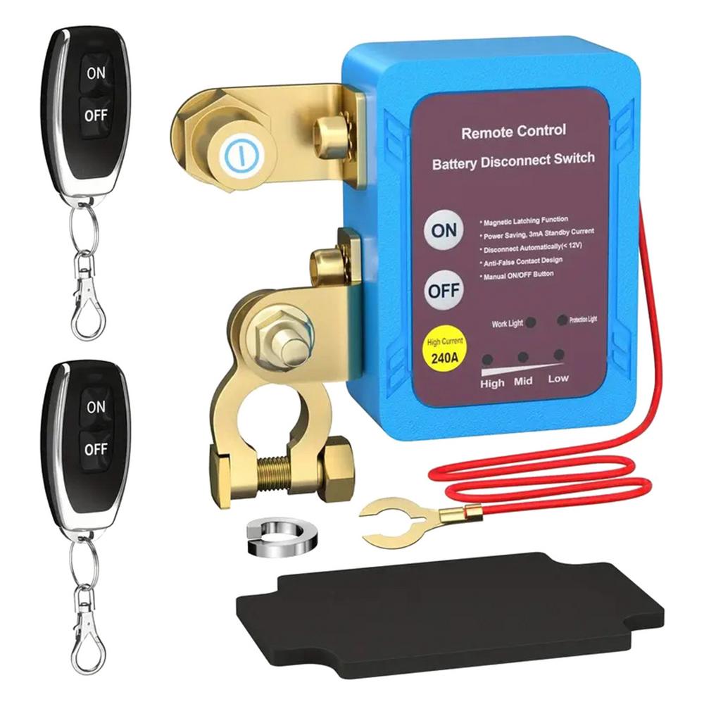 12V Remote Control Battery Controller Leakage Protection Car Battery Switch Auto Battery Interrupter Internal Spare Parts