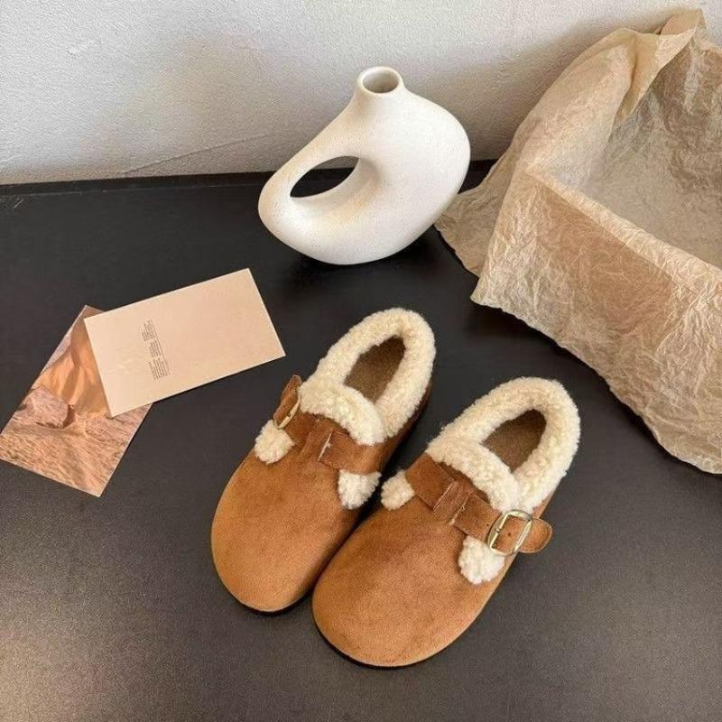 

Ретро женские полноразмерные на толстой подошве увеличивающие рост одношаговые флисовые теплые хлопковые туфли 40 верблюд