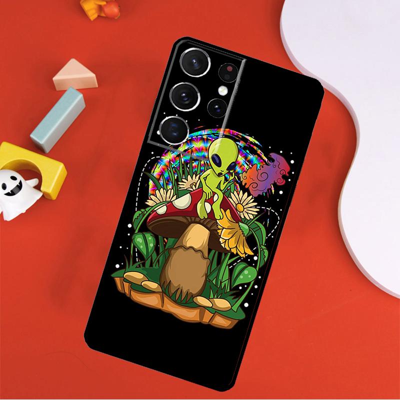 Hippie Mushroom Frog Shrooms Phone Case For Samsung Galaxy S25 Ultra S9 S10 S20 FE S21 S22 S23 S24 Plus S24 Ultra Cover