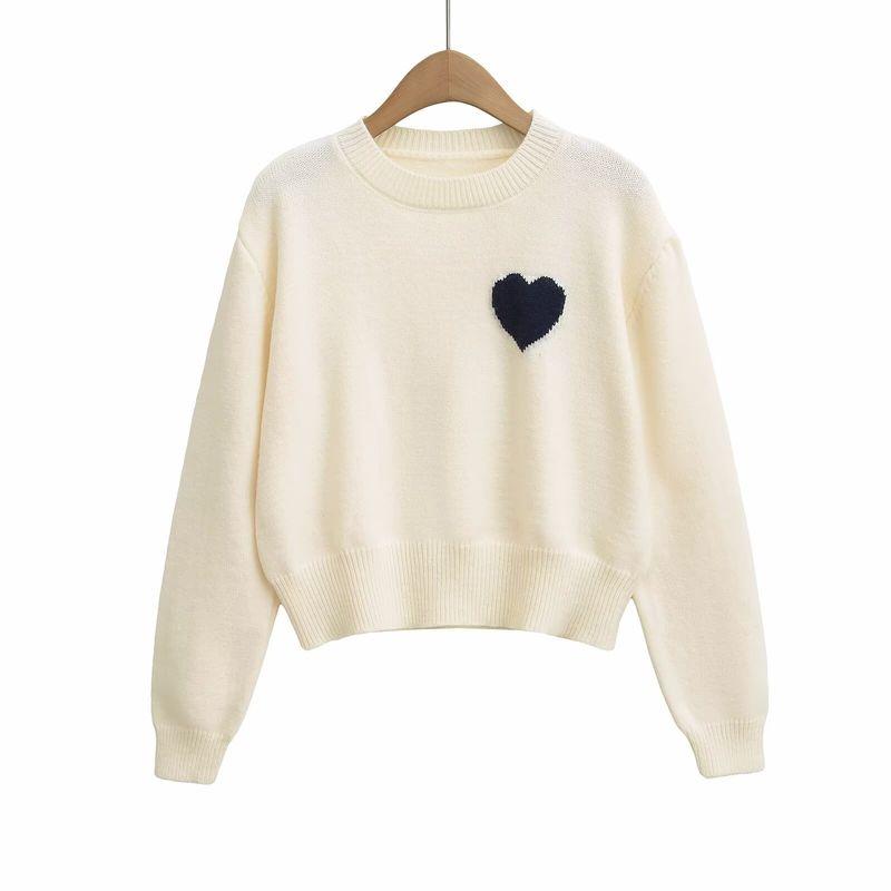 Jnleaog Spring New Arrival Women's Clothing Fashion Style French Fashion Design Love Pattern Knitting Short Dress