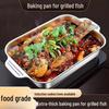 Stainless Steel Deep Rectangular Grilled Fish Pan for Induction Cookers