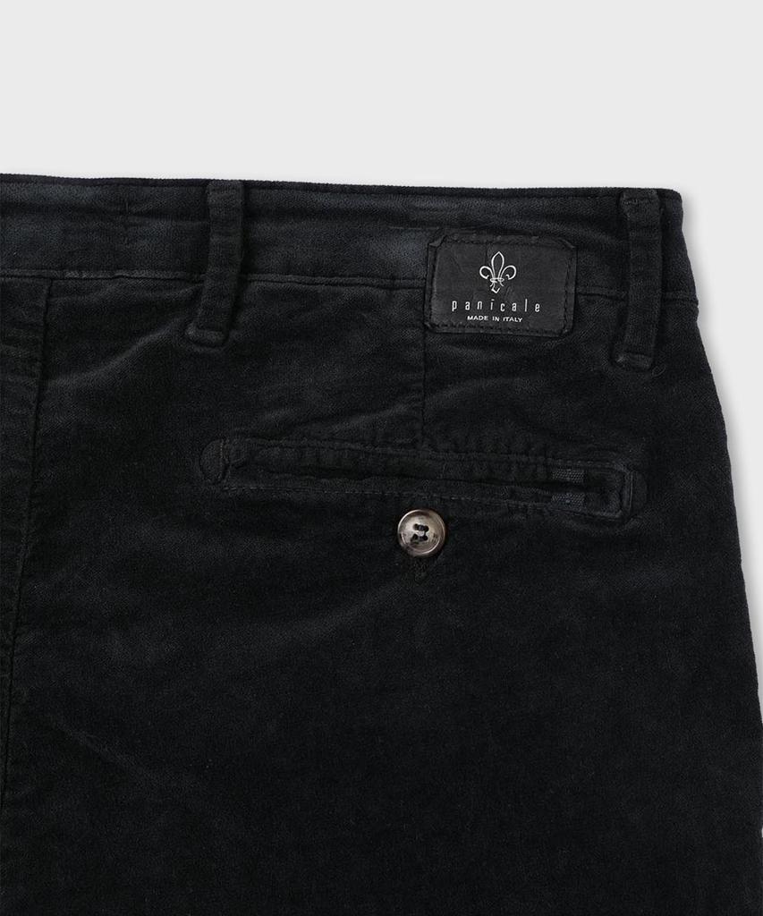 PANICALE Slim Fit Washed Cotton Pants [Black]