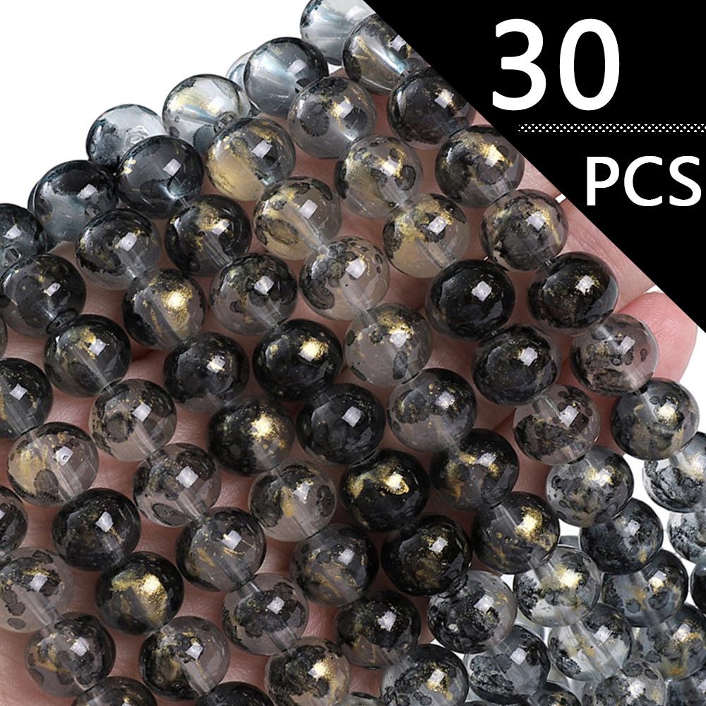 Japońskie i koreańskie rozmazujące się przezroczyste tusze posypywanie złotem szklane koraliki luźne koraliki ręcznie robione diy materiał do koralików akcesoria do bransoletek