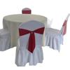 Elastic Chair Back Cover with Decorative Flower Tie for Banquets