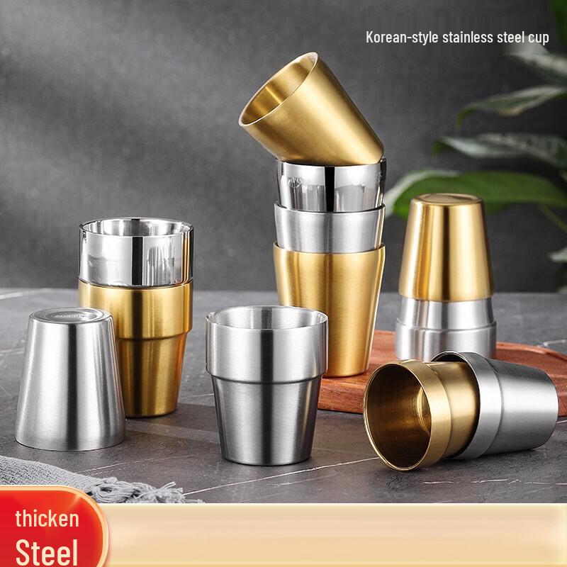 Shengjia 201 Stainless Steel Double-Wall Beverage Cups