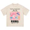 Japanese Artist Yayoi Kusama Pumpkin Eyes Art Show Vintage Washed T Shirt Unisex Unisex Clothing High Quality Short Sleeve Tshirt