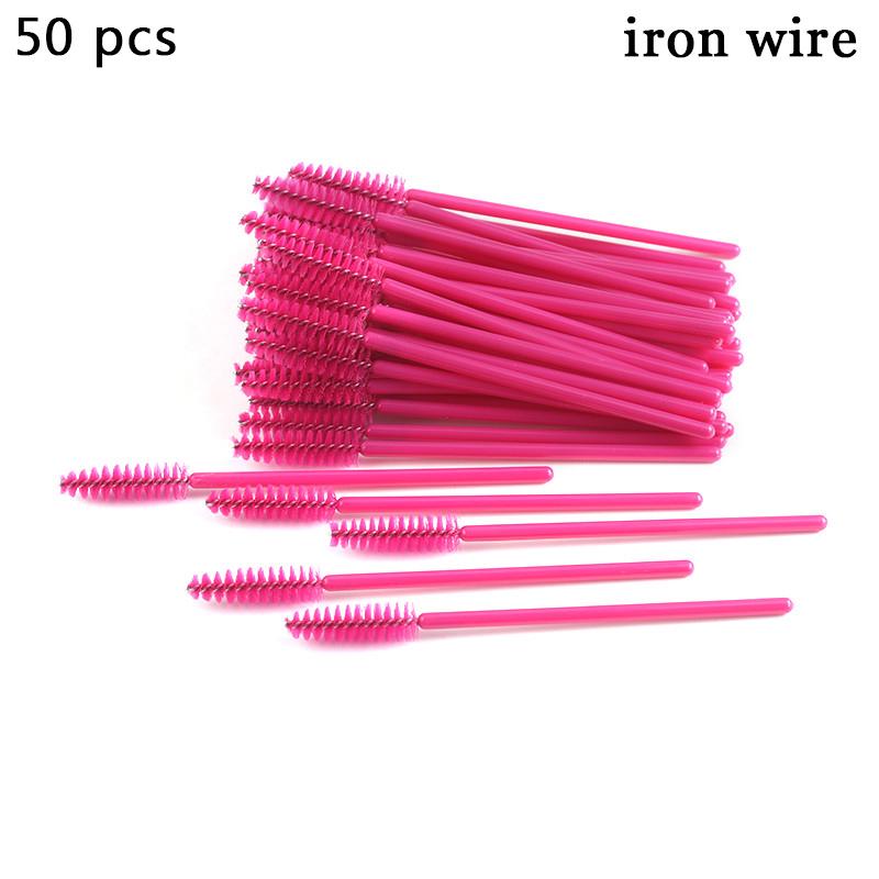 50Pcs Eyelash Extension Disposable Eyebrow Brush Mascara Wand Applicator Spoolers Eye Lashes Cosmetic Brushes Set Makeup Tools