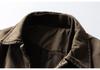 QIYOU 2025 Winter Retro Distressed Washed Two-Piece Cotton Workwear Jacket with Embroidered Lapel