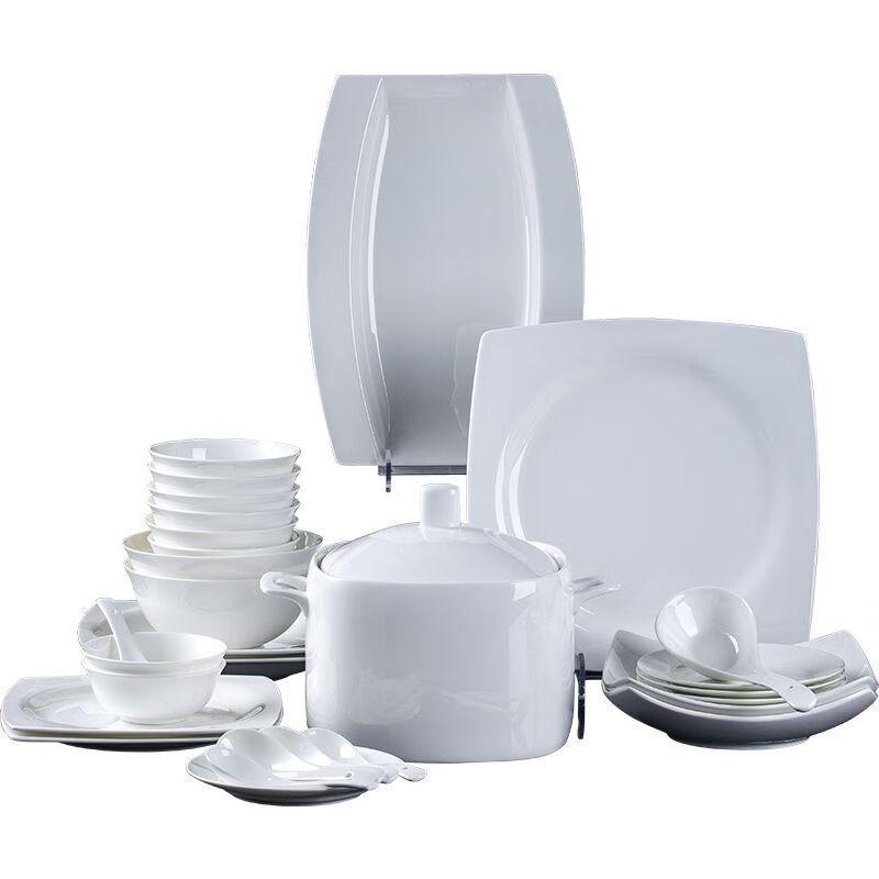 Linpan Jingdezhen Quadratische tiefe Speiseteller mit Unterglasur