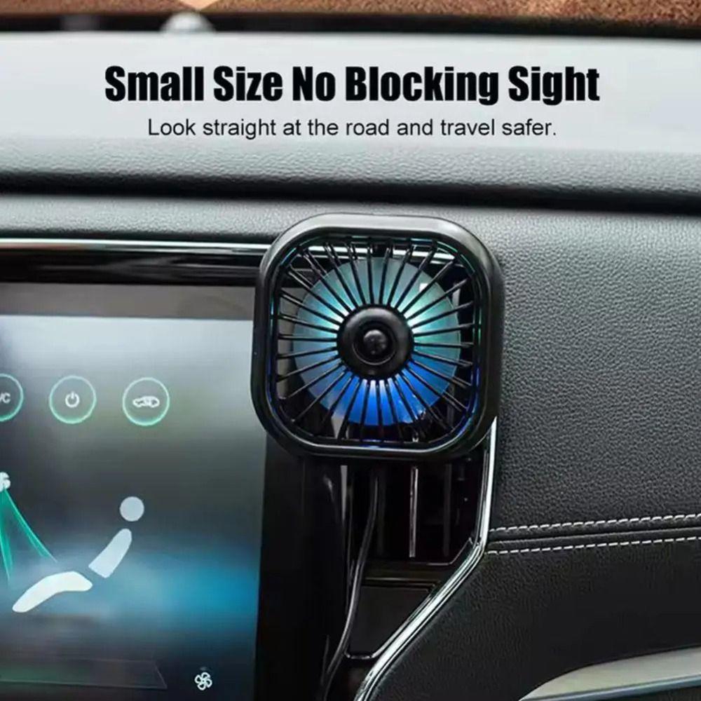 Adjustable Car Air Outlet Fan Colorful Lighting Mini Air Conditioner  Auto Cooling