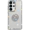 Gem Love Stand Is Suitable for Samsung S25 Ultra Mobile Case Flash Diamond S24 Flash Powder A56 Fashion A17