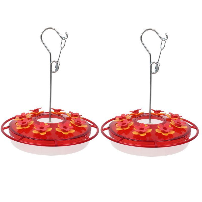 

M-Modern-2Pcs Bird Feeder Hanging Red Hooked Bird Feeder Bird Feeder Durable Easy Install