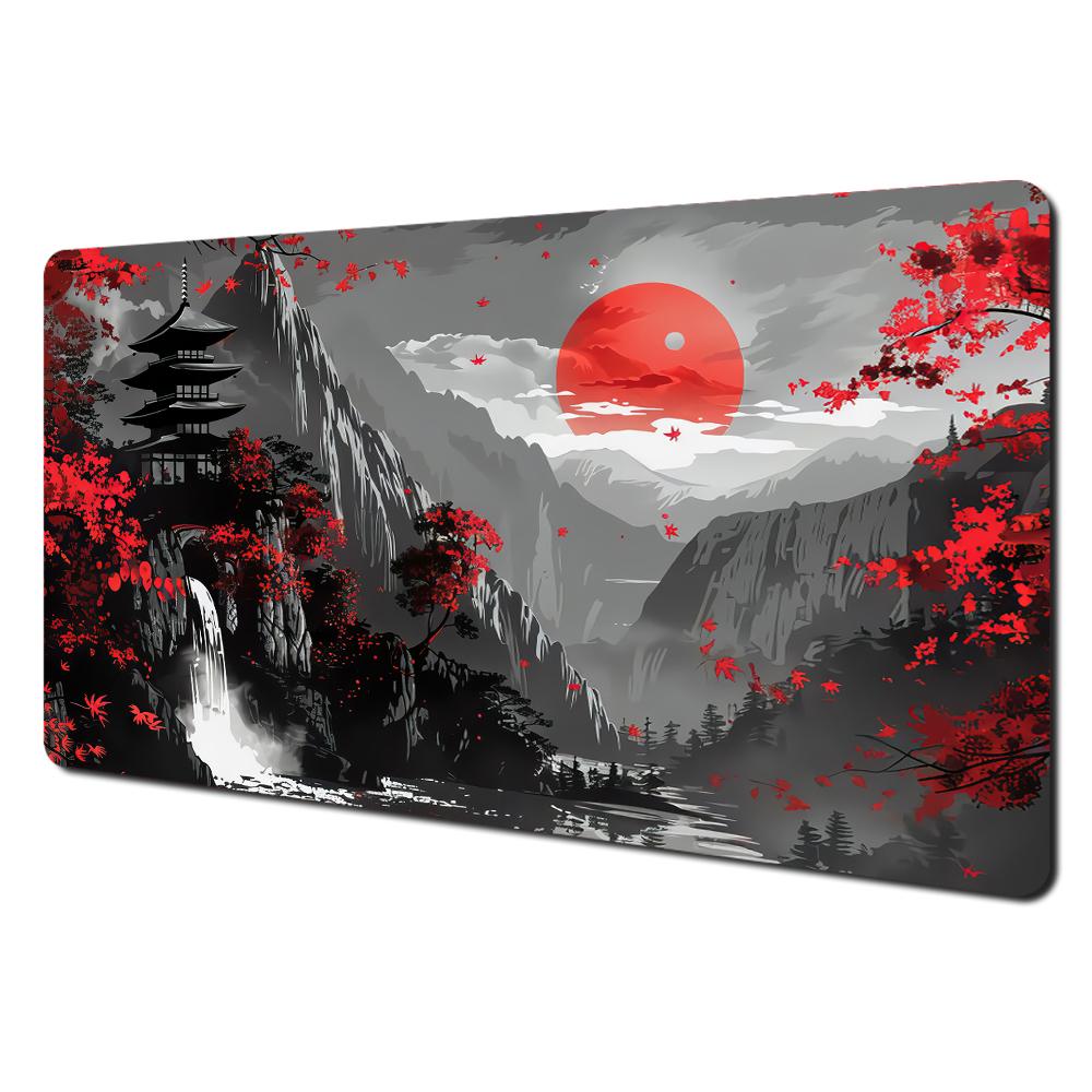 

Red and black art landscapes large Mouse Pad anti-slip Durable Desk Mat offices accessories keyboard mouse mat tapis de bureau 600x300x2mm