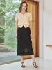 Nub See-Through Layered Skirt - Black