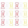 100pcs Bone Shape Paper Clips Rustproof Plating Process Increased Slip Resistance Cute Metallic Paper Clips for Office