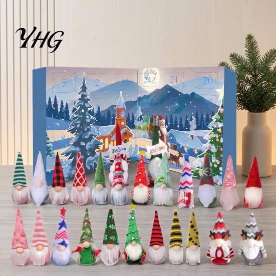 Christmas Advent Calendar 2026 Gnome Calendar, 24 Day Countdown Box Set with Faceless Winter Festive Surprising Plush Dolls, Xmas Ornaments