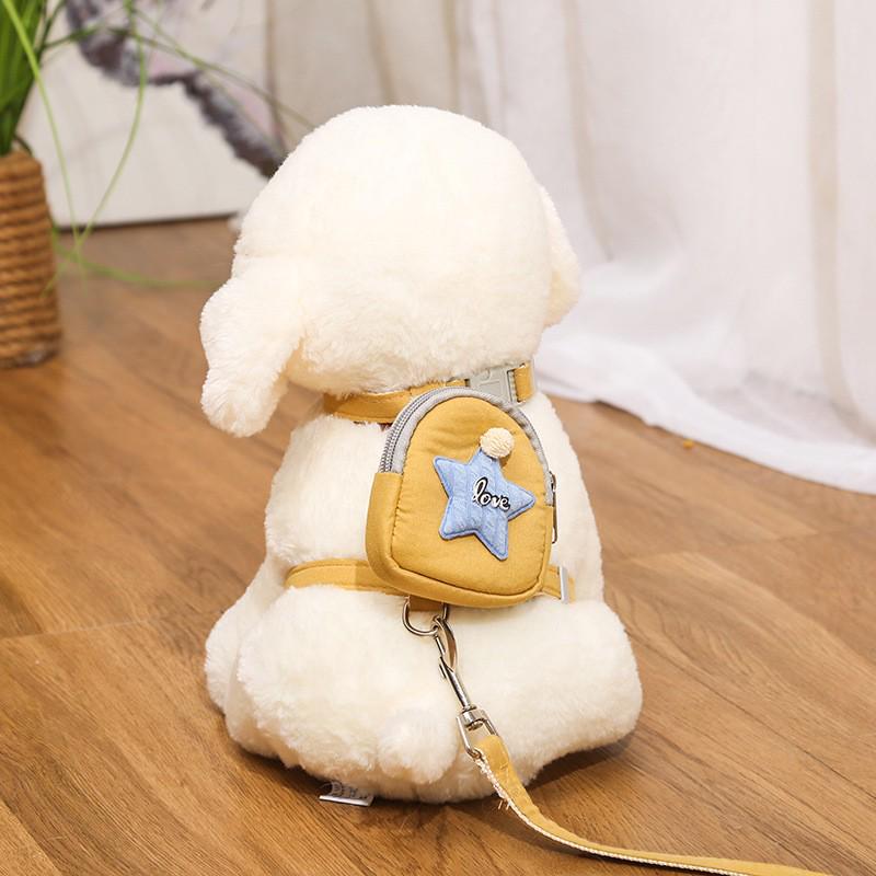 Bumblebee Vest Style Dog Leash and Collar Set for Medium and Small Dogs
