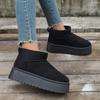 Fashion 2025 New Women Snow Boots Fashion Flats Platform Shoes for Ladies Casual Short Plush Warm Chelsea Ankle Boots Zapatos De Mujer