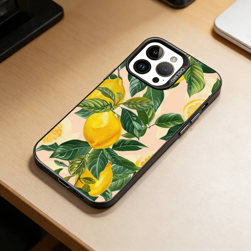 Amalfiküste Zitrone Handyhülle Für iPhone 17,16,15,14,13,12,11 Plus,Pro Max,XS,Bunte Silberne Handyhülle Funda Cover