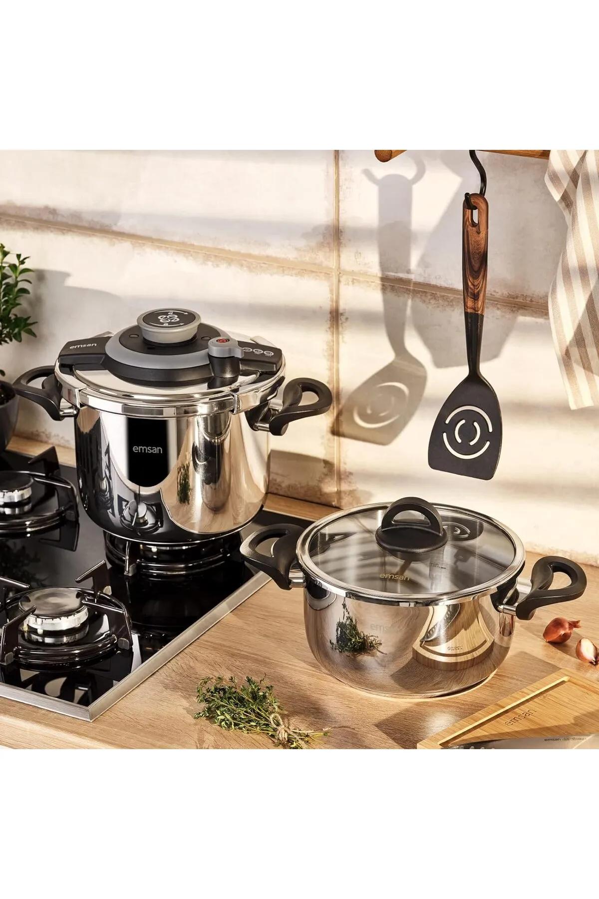 

Набор скороварок Emsan Vera 4, 6 литров, черный