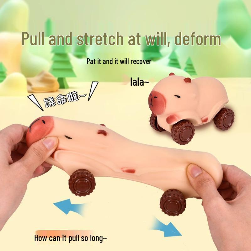 

Capybara Creative Decompression Scooter - Cute Squishy Stretch Toy рожевий