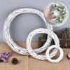 10-30CM Christmas Rattan Ring White Wreath Garland Hanging Vine Ring DIY Craft Xmas Ornaments Xmas Party Decorations