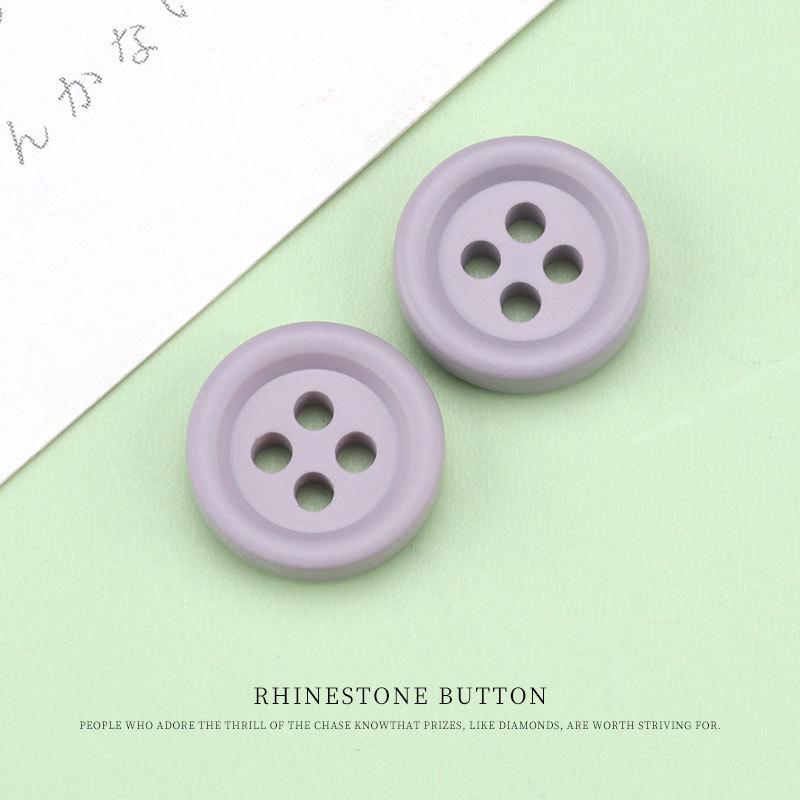 5pcs Color Round Edge Four Eyes Resin Buttons Buttons Shirt Accessories Women'S Shirts Versatile Clothes Decorative Buttons Small Buttons