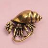 Vintage Brass Hermit Crab Figurines Sea Animal Statues Desktop Ornaments Office Decorations Handmade Crafts Accessories