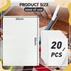A23I-Iron On Adhesive Sheets 20PCS,Double-Sided Heat Melt Fabric Sheet, A4 Size Fusible Adhesive Sheets, Fusible Interfacing