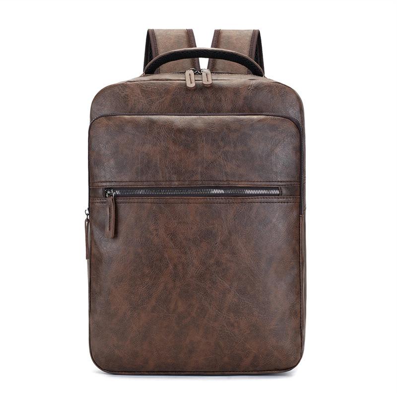 Men's Pu Backpack, Multi-functional Computer, Business USB, Simple Backpack
