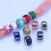 5pcs/bag Silver Metal Hair Rings Braid Dreadlocks Bead Hair Cuffs Dread Tube Charm Dreadlock for DIY Hair Accessaries
