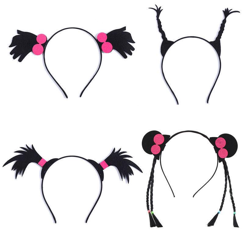 Personalized Halloween Arrow Headband & WiFi Exclamation Hair Clip for Braids