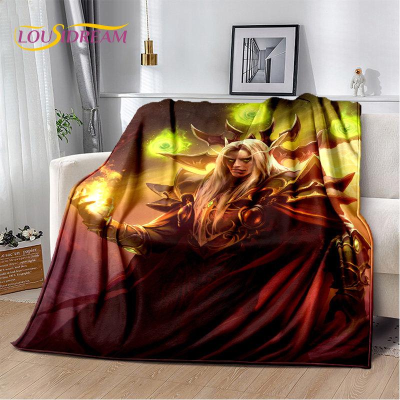 World of Warcraft, WOW, Game Gamer, weiche Plüschdecke, Flanelldecke, Überwurfdecke für Wohnzimmer, Schlafzimmer, Bett, Sofa, Picknick-Abdeckung