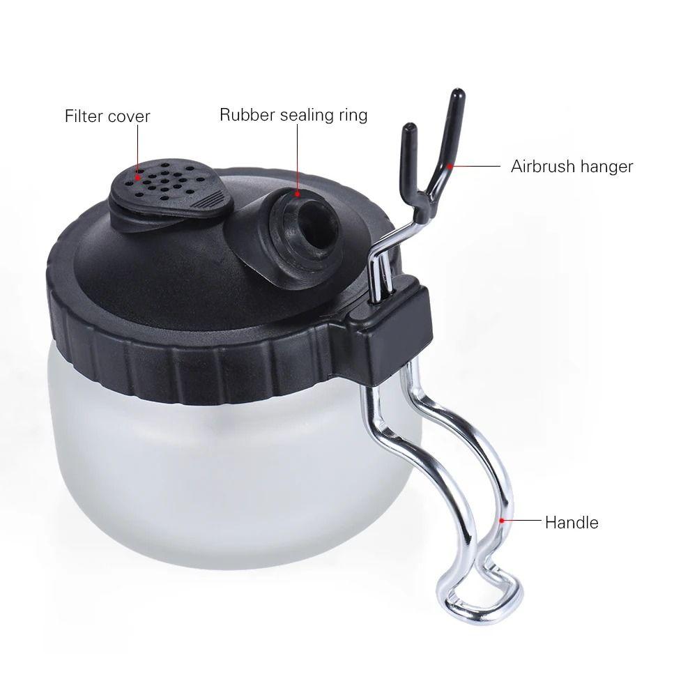With Airbrush Hanger Spray Pen Cleaning Pot Metal Handle Waste Liquid Collector  Model Building