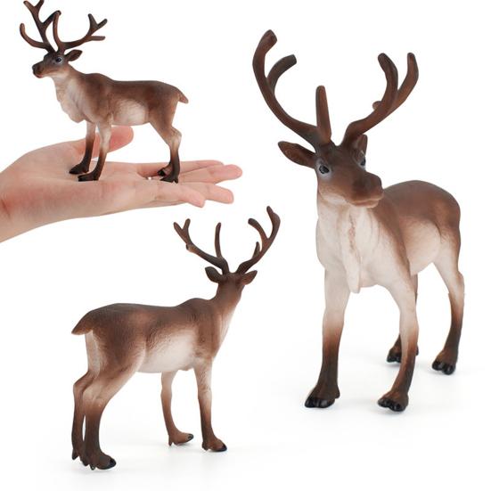 Animal Figurine Durable Cognitive Competence Educational Toy Desk Decoration Christmas Elk