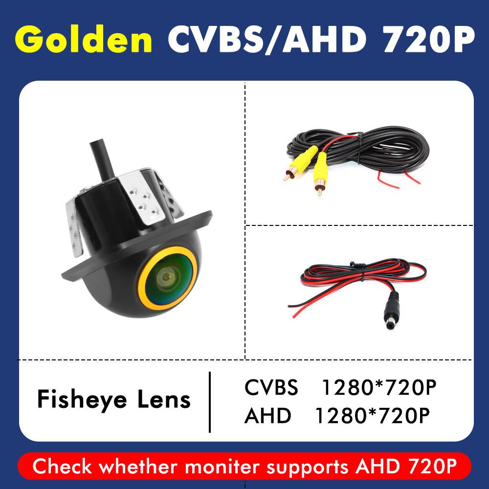 Smartour Parking New CVBS Switch AHD 720P Car Rear View Camera 170 Degree Fisheye Golden Len Front View for Focus Toyota Kia BMW