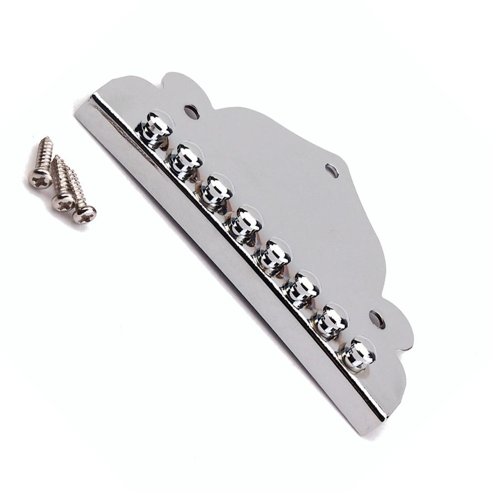 Metal Material Mandolin Tailpiece Silver Mandolin Bridge Replacement For Mandolin Instrument