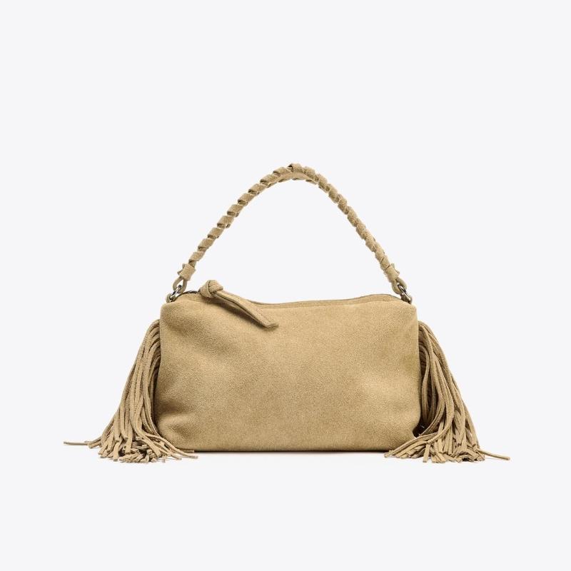 

WOMEN S MINI FRINGED BAG, Luxury Designer Small Handbag, Spacious Crossbody Bag For Ladies, Fashionable Tassel Bag