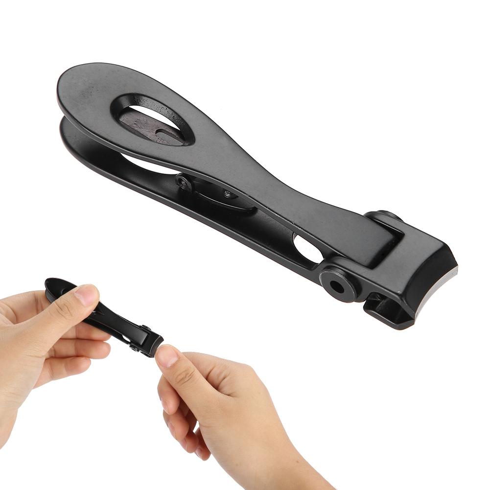 Stainless Steel Nail Clipper Portable Nail Cutter Trimmer Manicure Pedicure Tool Small Black