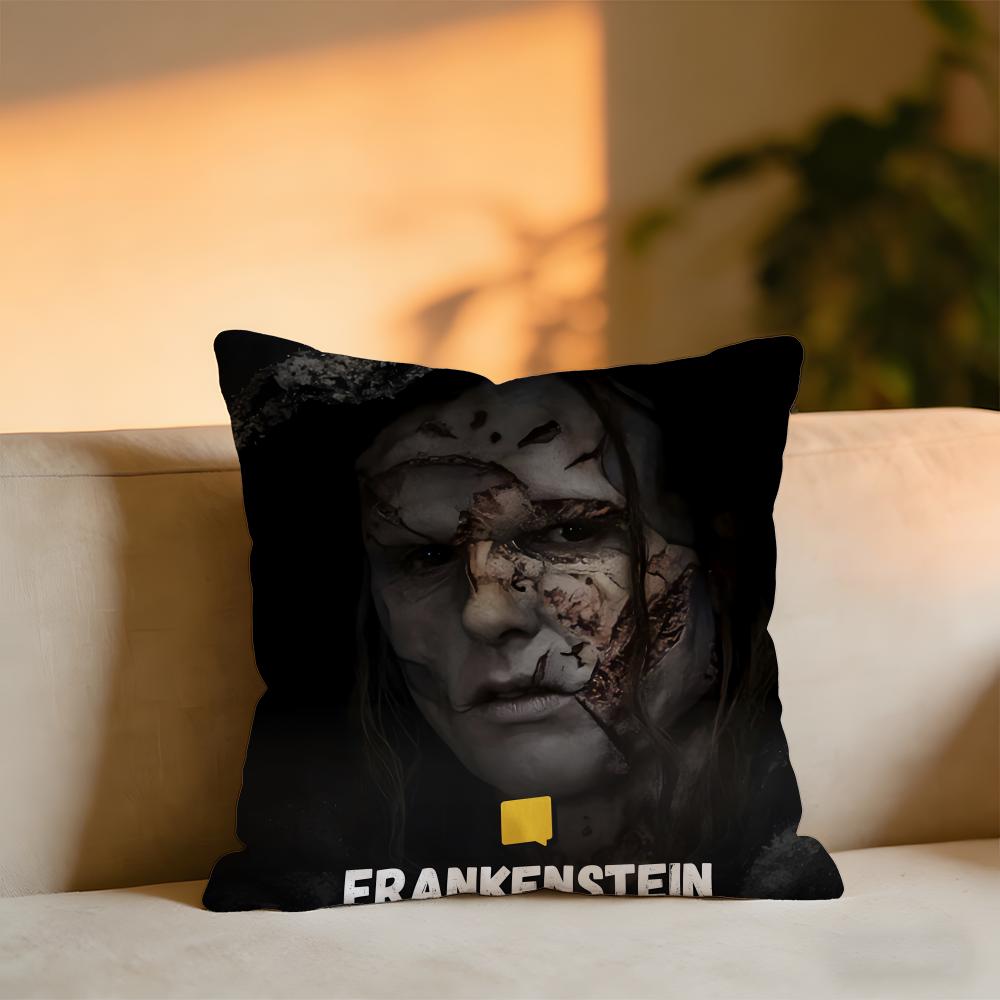 Frankenstein Cushion Cover Cozy Velvet Throw PillowSoft Warm Cushion For Sofa  Bed