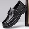 2025 Autumn Men's British Style Soft Sole Leather Shoes - Casual, High-End, Outdoor, Formal, Thick Sole