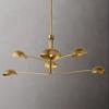 Lustre Sputnik Feito à Mão em Latão Preto e Antigo – Luminária Italiana Mid-Century