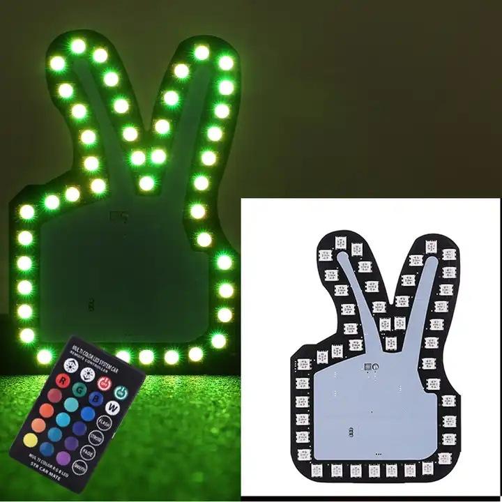 

Colorful LED RGB USB Fun Gesture Light Car Finger Gesture Light Hand Lamp Fun Car Middle Finger LED Light Truck Car Accessories RGB