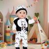 18 Inch Doll Winter Clothes Soft Fleece Cartoon Costume For Girl Dolls Simple Dressing Kids Play Fabric